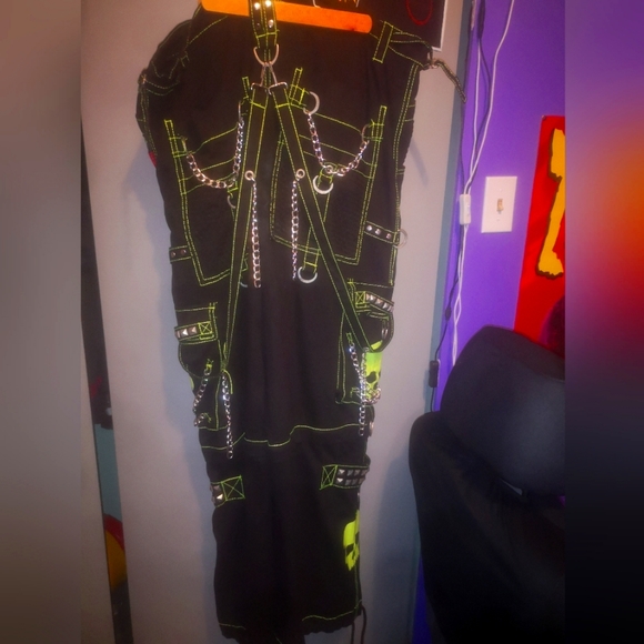 Tripp nyc Other - Super Wide Green Skull Tripp NYC Pants